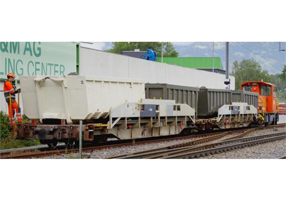 Bemo 2290 199 RhB P 10049 Tragwagen, Schlackemulden - H0m (1:87)