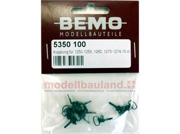 Bemo 5350 100 Standardkupplung für 1250 - 1259, 1260, 1261, 1270 - 1274 -, 10 Stück - H0m