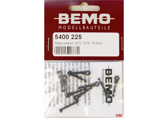 Bemo 5400 225 Kurzkupplung Wagenadapter, L=16,5mm (Code R), 10 Stück - H0m (1:87)