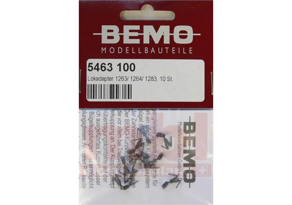 Bemo 5463100 Lokadapter 1263/ 1264/ 1283, für Kurzkupplung, 10 Stück - H0m (1:87)