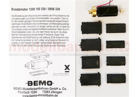 Bemo 5958 330 Motor 5-pol. für 1250/ 1252/ 1258/ 1259 - H0m (1:87) | Bild 1
