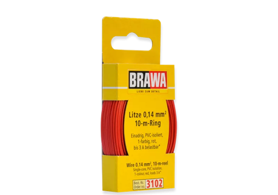 Brawa 3102 Litze 0,14 mm², rot, 10 m