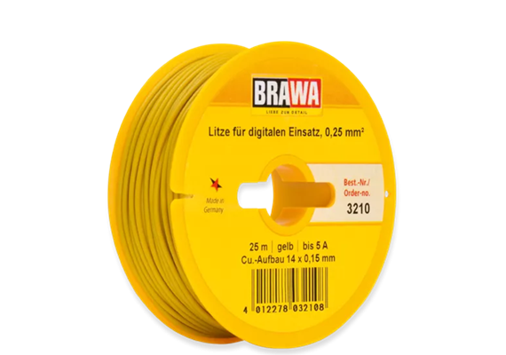 Brawa 3210 Litze für digitalen Einsatz, 0,25 mm², gelb