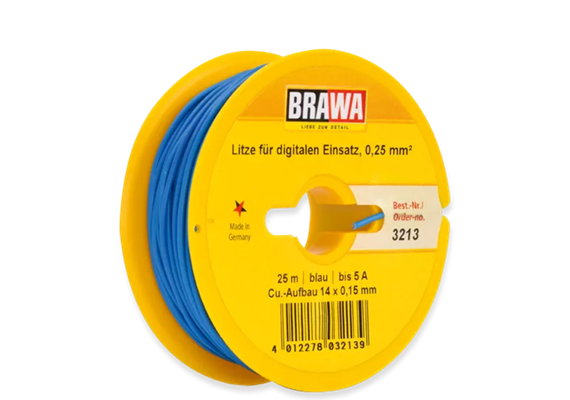Brawa 3213 Litze für digitalen Einsatz, 0,25 mm², blau