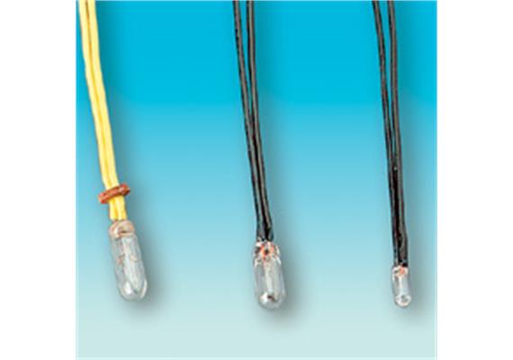 Brawa 3287 Kabelbirne 16 V / 30mA klar (2 schwarze Kabel)