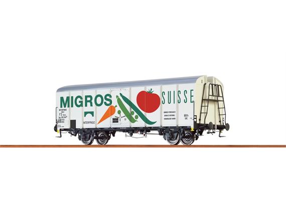 BRAWA 37202 Spur 0 Kühlwagen UIC Standard 1 SBB/FS "Migros"