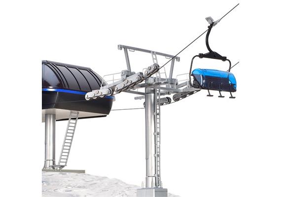 BRAWA 6346 Sesselbahn mit 6er Sesseln inklusive Gebäude - H0 (1:87) | Bild 4