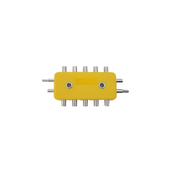 Brawa 2593 Verteilerplatte gelb 5-fach für 1,6 mm-Stecker
