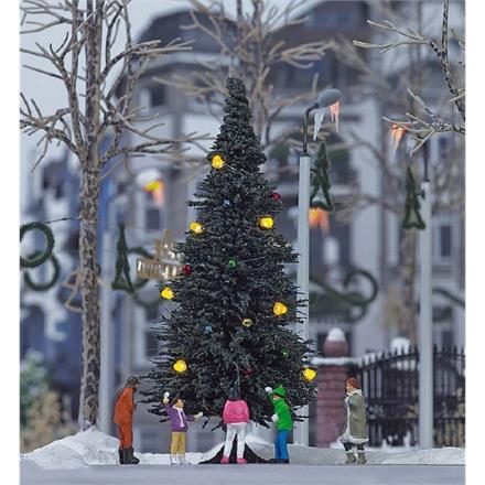 Busch 5413 Weihnachtsbaum Mit 7 Kerzendioden und Weihnachtskugeln - H0 (1:87)