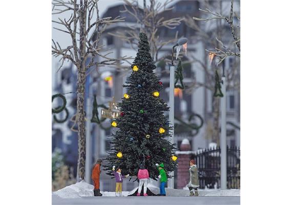 Busch 5413 Weihnachtsbaum Mit 7 Kerzendioden und Weihnachtskugeln - H0 (1:87)