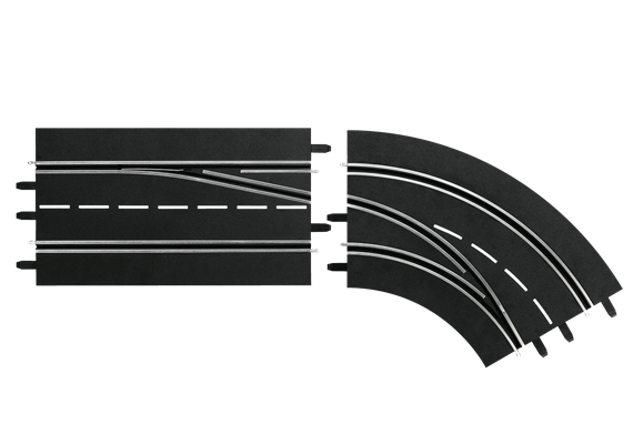 Carrera 20030365 Spurwechselkurve rechts, außen nach innen - DIGITAL 124, DIGITAL 132