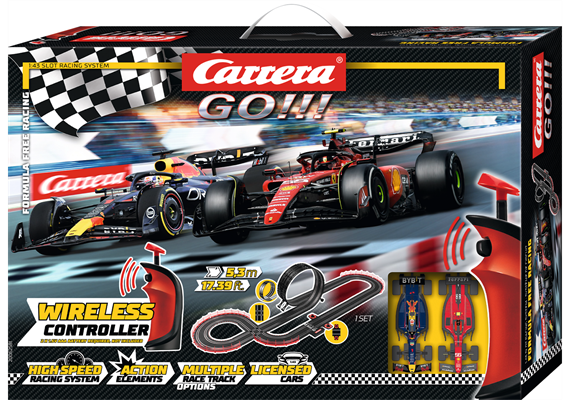 Carrera 20062581 GO! F1 Formula Free Racing Wireless 5.3 m Start-Set - Massstab 1:43 | Bild 1