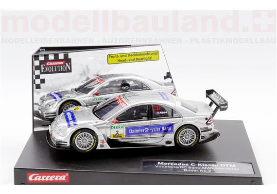 Carrera 25748 Evolution Mercedes C-Klasse AMG DTM 2004, No.2, mit LED-Licht - analog