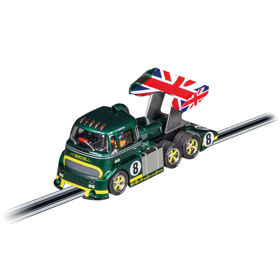 Carrera D132 20031093 Racetruck Cabover "British Racing Green, No.8"