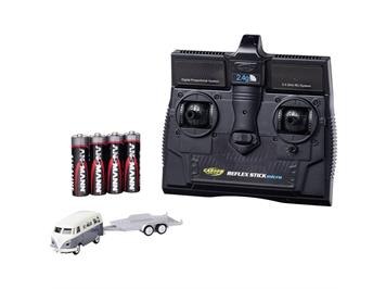 Carson 500504166 VW T1 Bus Kastenwagen inklusive Autoanhänger 100% - H0 (1:87)