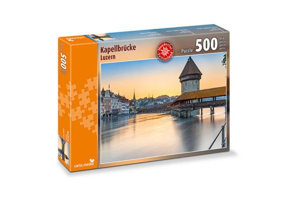 Carta.Media 7783 Puzzle Kapellbrücke Luzern, 500 teilig
