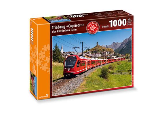 Carta.Media 7913 Puzzle Triebzug „Capricorn“ der RhB, 1000 Teile