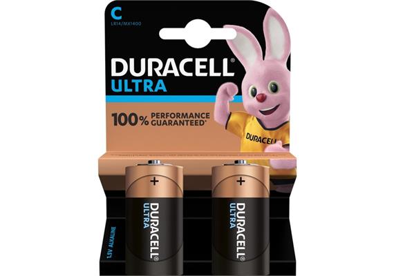 Duracell Ultra Alkaline Batterie LR14 (Baby/C), 2er Pack