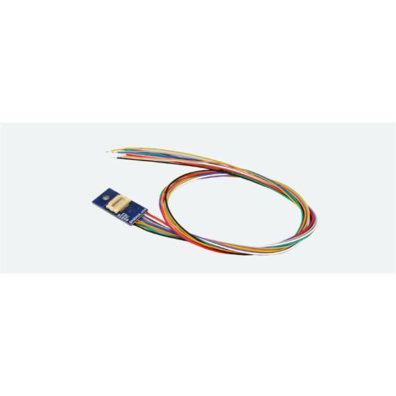 ESU 51999 Adapterplatine Next18 für 6 Ausgänge, Lötkontakten und angelöteten Kabeln