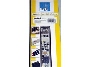 ESU 50703 LED Wageninnenbeleuchtungs-Set mit Schlusslicht weiss/gelb (für Grossbahnen)