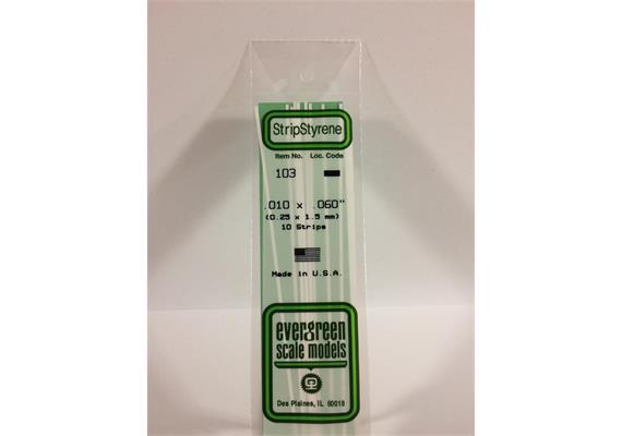 Evergreen 103 Vierkantprofile, 350x0,25x1,50mm, 10 Stück | Bild 2