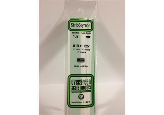 Evergreen 106 Vierkantprofile, 350x0,25x3,20mm, 10 Stück | Bild 2