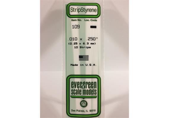 Evergreen 109 Vierkantprofile, 350x0,25x6,30mm, 10 Stück | Bild 2