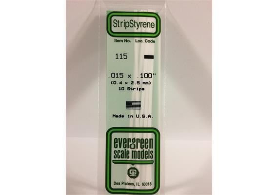 Evergreen 115 Vierkantprofile, 350 x 0,38 x 2,50 mm, 10 Stück | Bild 2