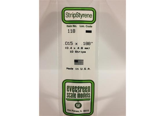 Evergreen 118 Vierkantprofile, 350x0,38x4,80mm, 10 Stück | Bild 2