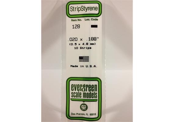 Evergreen 128 Vierkantprofile, 350 x 0,50 x 4,80 mm, 10 Stück | Bild 2