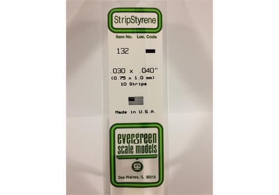 Evergreen 132 Vierkantprofile, 350x0,75x1,00mm, 10 Stück | Bild 2