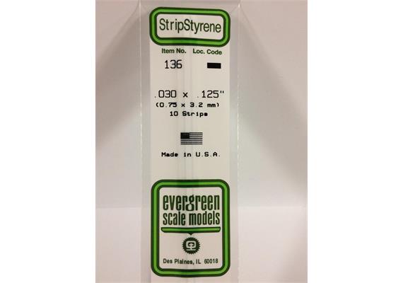 Evergreen 136 Vierkantprofile, 350x0,75x3,20mm, 10 Stück | Bild 2