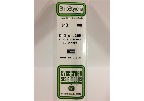 Evergreen 148 Vierkantprofile, 350 x 1,00 x 4,80 mm, 10 Stück | Bild 2