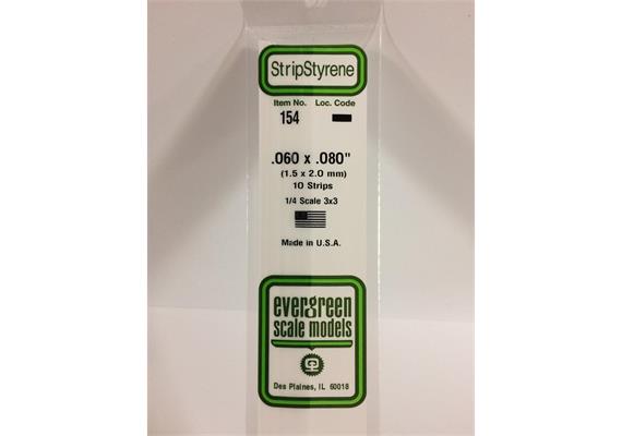 Evergreen 154 Vierkantprofile, 350x1,50x2,00mm, 10 Stück | Bild 2