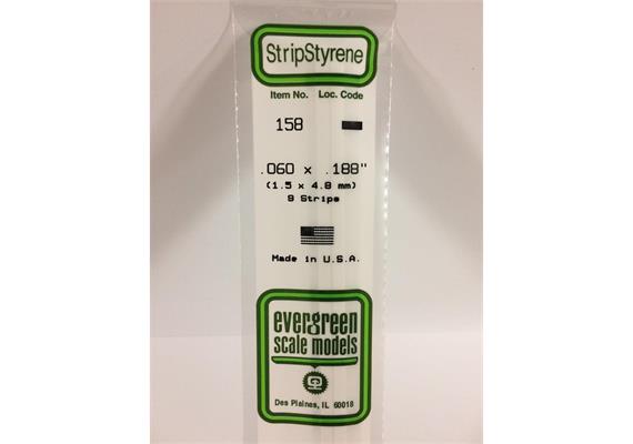 Evergreen 158 Vierkantprofile, 350 x 1,50 x 4,80 mm, 9 Stück | Bild 2