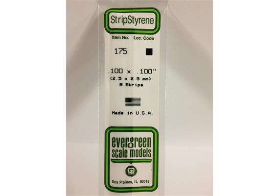 Evergreen 175 Vierkantprofile, 350x2,50x2,50 mm, 8 Stück | Bild 2