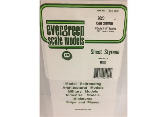 Evergreen 2020 Strukturplatte, 0,5x150x300 mm. Spur N-Maßstab, 1 Stück | Bild 2