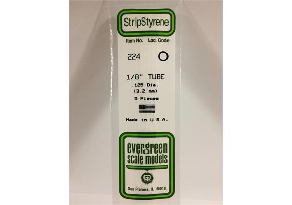 Evergreen 224 Rundröhre, 35 cm lang, Durchm.3,2 mm - 1/8, 5 Stück | Bild 2