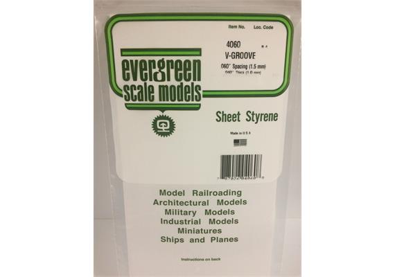 Evergreen 4060 Strukturplatte, 1x150x300 mm.Raster 1,50 mm, 1 Stück | Bild 2