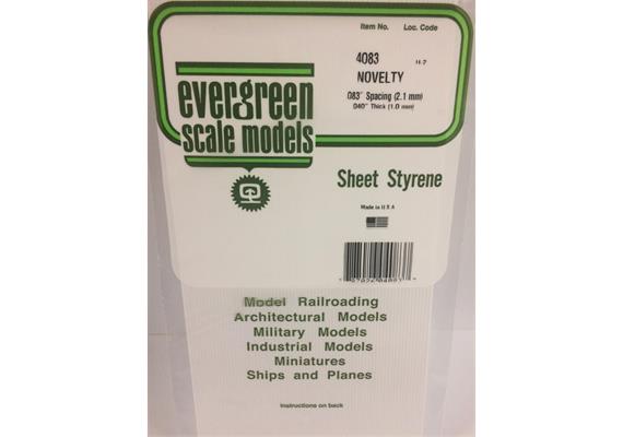 Evergreen 4083 Kunststoffplatte, 1x150x300 mm, Nutbreite 2,1 mm, 1 Stück | Bild 2