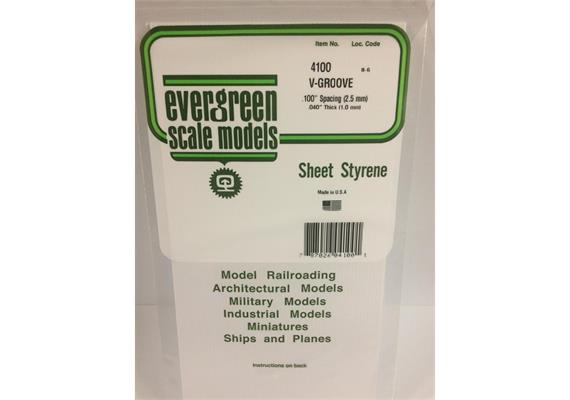 Evergreen 4100 Strukturplatte, 1x150x300 mm.Raster 2,50 mm, 1 Stück | Bild 2