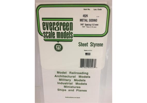 Evergreen 4526 Wellblech, 1x150x300 mm, Raster 1,00 mm, 1 Stück | Bild 2