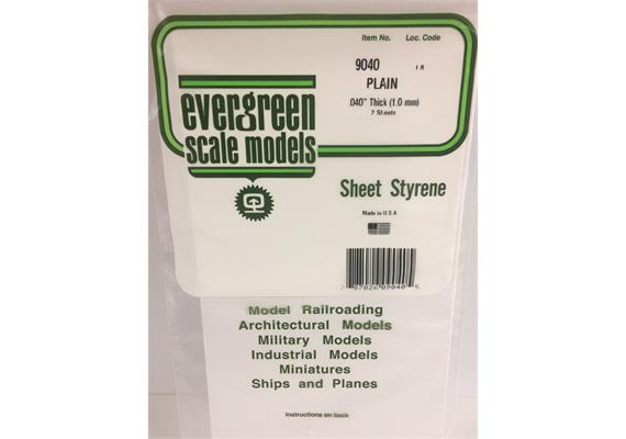 Evergreen 9040 Weisse Polystyrolplatte, 150x300x1,00 mm, 2 Stück | Bild 2