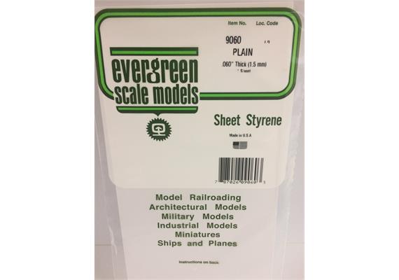 Evergreen 9060 Weiße Polystyrolplatte, 150x300x1,50 mm, 1 Stück | Bild 2