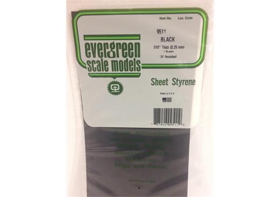 Evergreen 9511 Schwarze Polystyrolplatten, 150x300x0,25 mm, 4 Stück | Bild 2