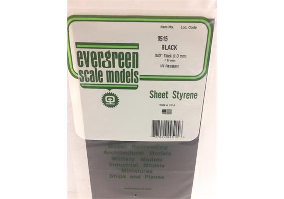 Evergreen 9515 Schwarze Polystyrolplatten, 150 x 300 x 1,00 mm, 2 Stück | Bild 2