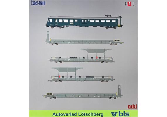 Exact-Train 26000 5er Set BLS Autozug mit Steuerwagen BDt 2x Auffahrwagen, 2x Rampenwagen | Bild 1