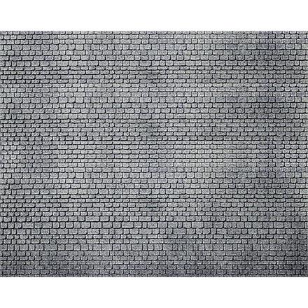 Faller 170805 Dekorplatte, Läufermauerwerk-Quader, grau - H0 (1:87)