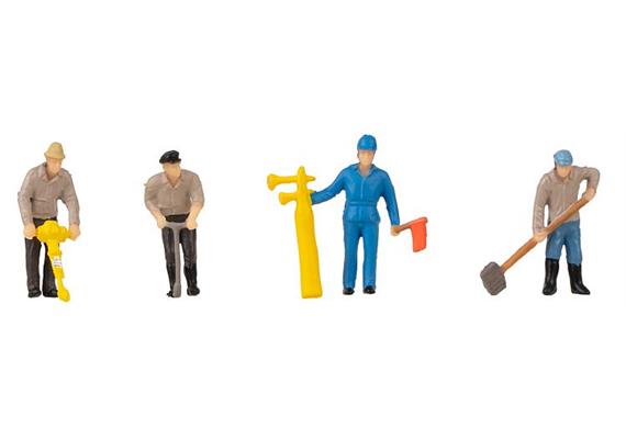 Faller 180238 Figuren-Set mit Mini-Sound-Effekt Gleisbauarbeiter & Tremolo - H0 (1:87) | Bild 2