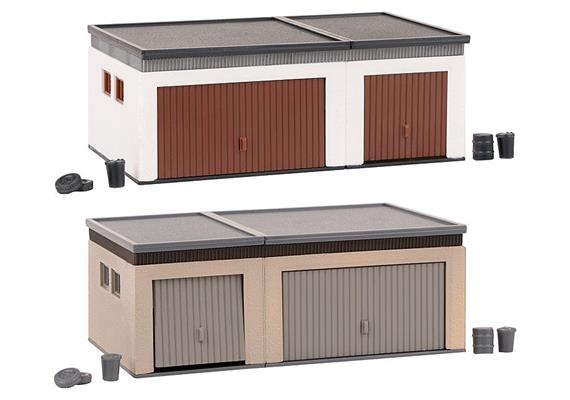 Faller 180315 2 Doppelgaragen mit Antriebsteilen HO | Bild 2